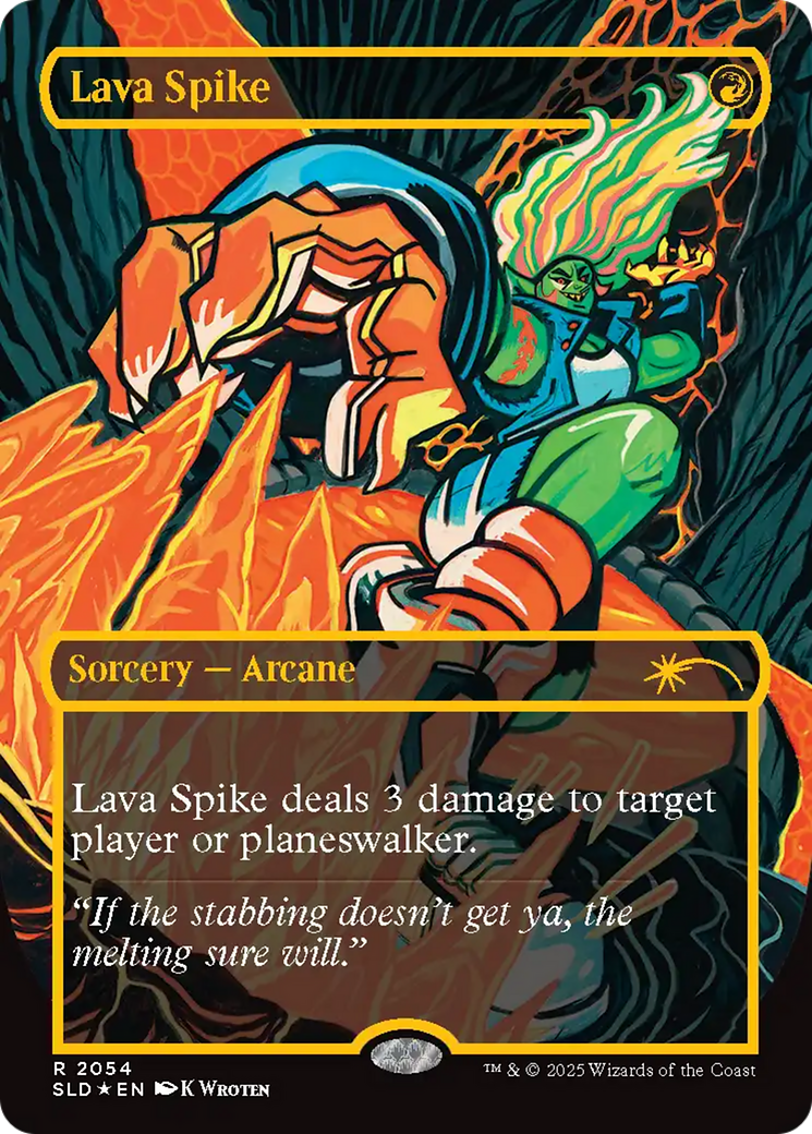 Lava Spike (2054) (Raised Foil) [Secret Lair Drop Series] | Devastation Store