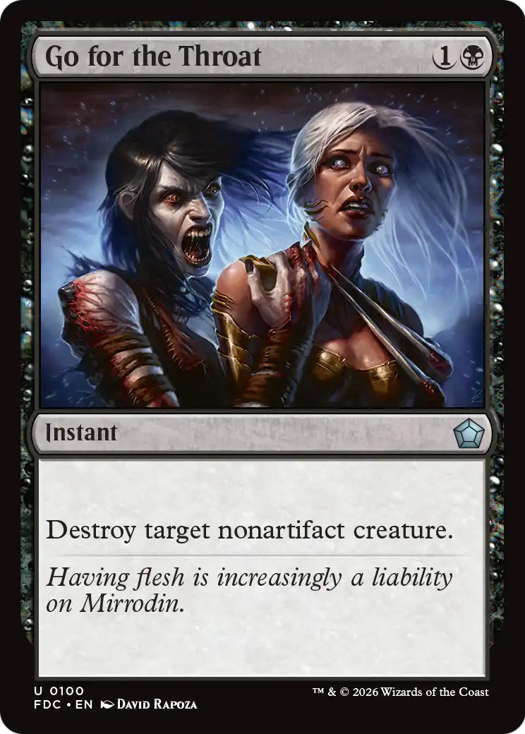 Go for the Throat [Foundations Commander] | Devastation Store