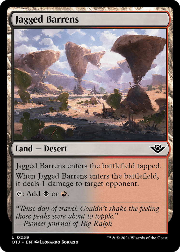 Jagged Barrens [Outlaws of Thunder Junction] | Devastation Store