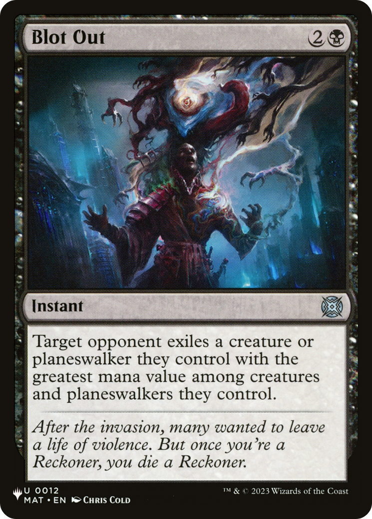 Blot Out [The List Reprints] | Devastation Store