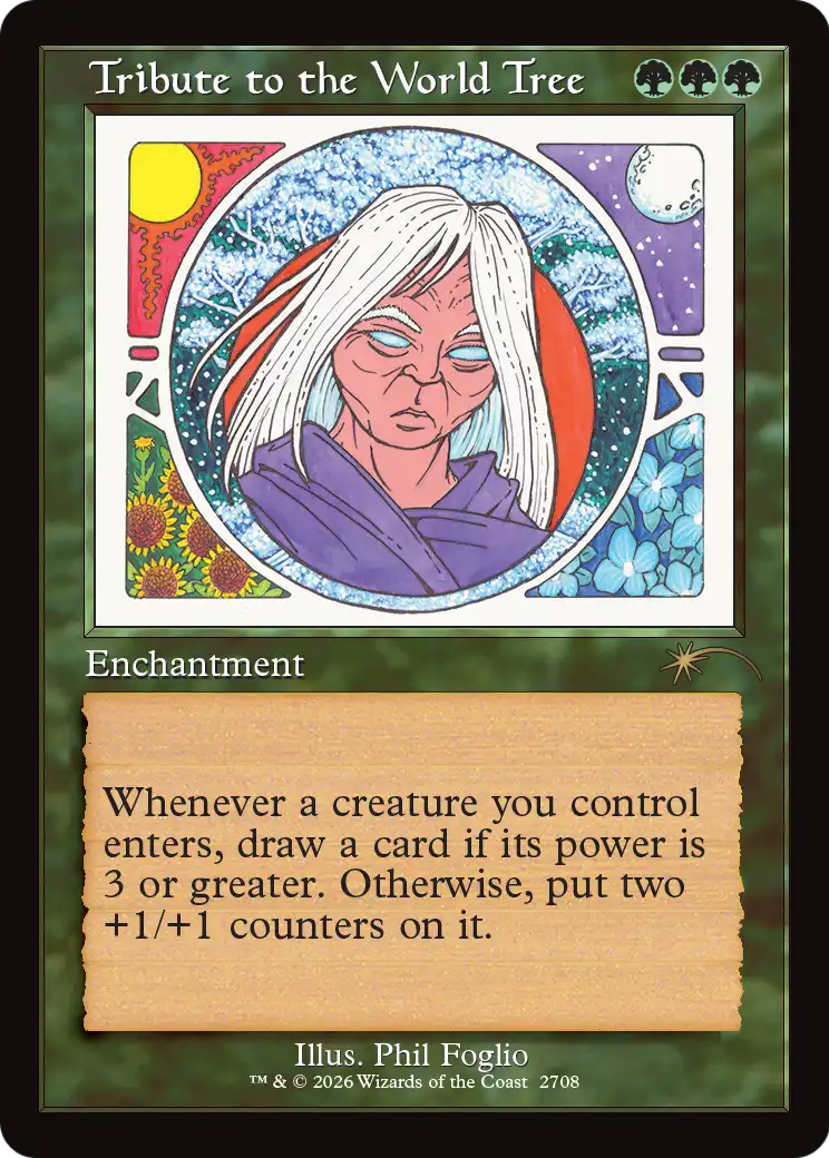 Tribute to the World Tree (Retro Frame) [Secret Lair Drop Series] | Devastation Store