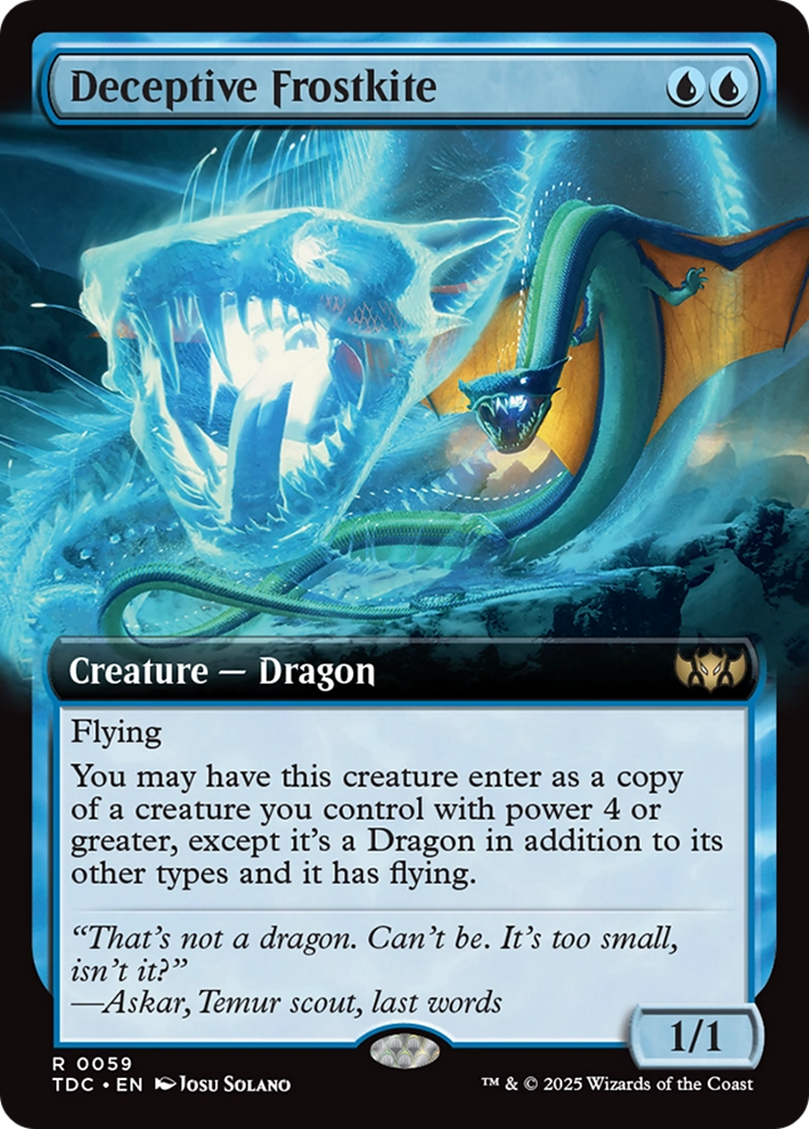 Deceptive Frostkite (Extended Art) [Tarkir: Dragonstorm Commander] | Devastation Store