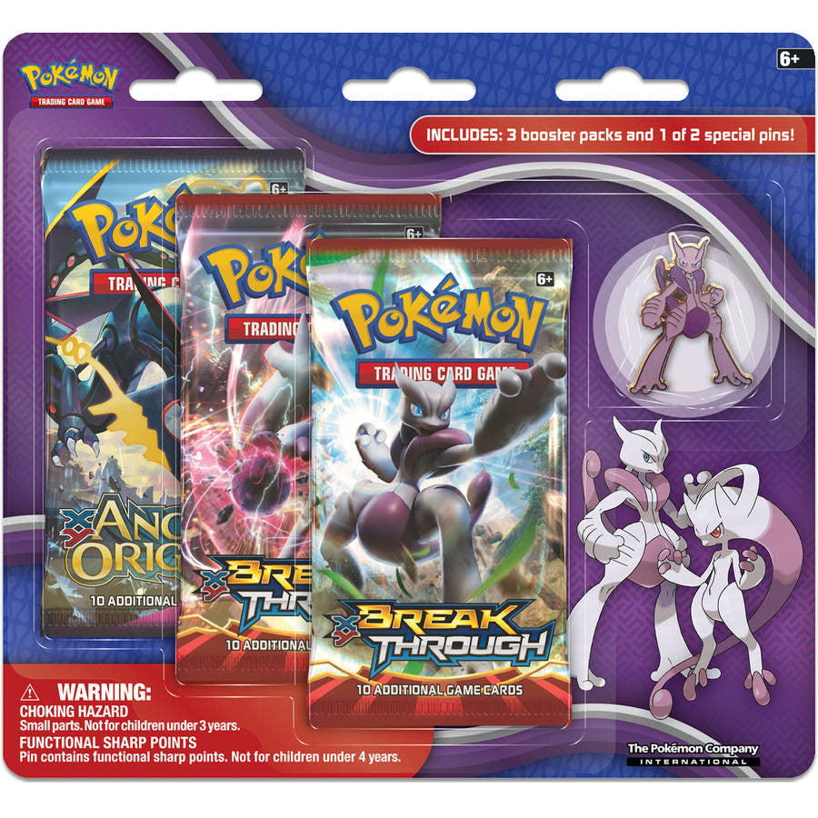 XY: BREAKthrough - Collector's Pin 3-Pack Blister (Mega Mewtwo X) | Devastation Store