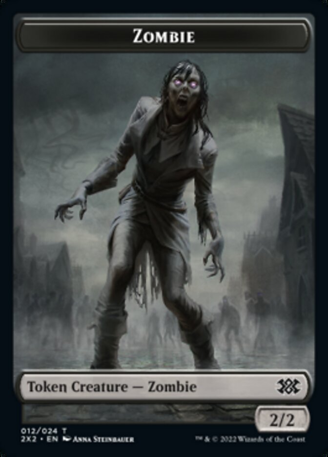 Zombie // Treasure Double-sided Token [Double Masters 2022 Tokens] | Devastation Store