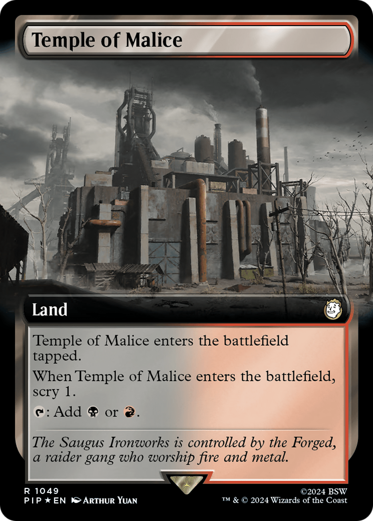 Temple of Malice (Extended Art) (Surge Foil) [Fallout] | Devastation Store