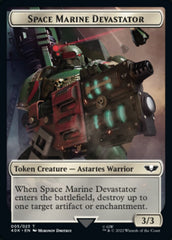 Soldier (002) // Space Marine Devastator Double-Sided Token [Universes Beyond: Warhammer 40,000 Tokens] | Devastation Store