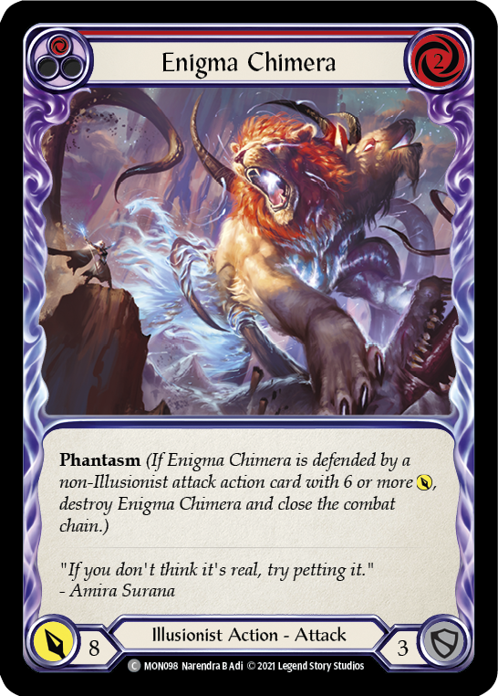 Enigma Chimera (Red) (Rainbow Foil) [MON098-RF] 1st Edition Rainbow Foil - Devastation Store | Devastation Store