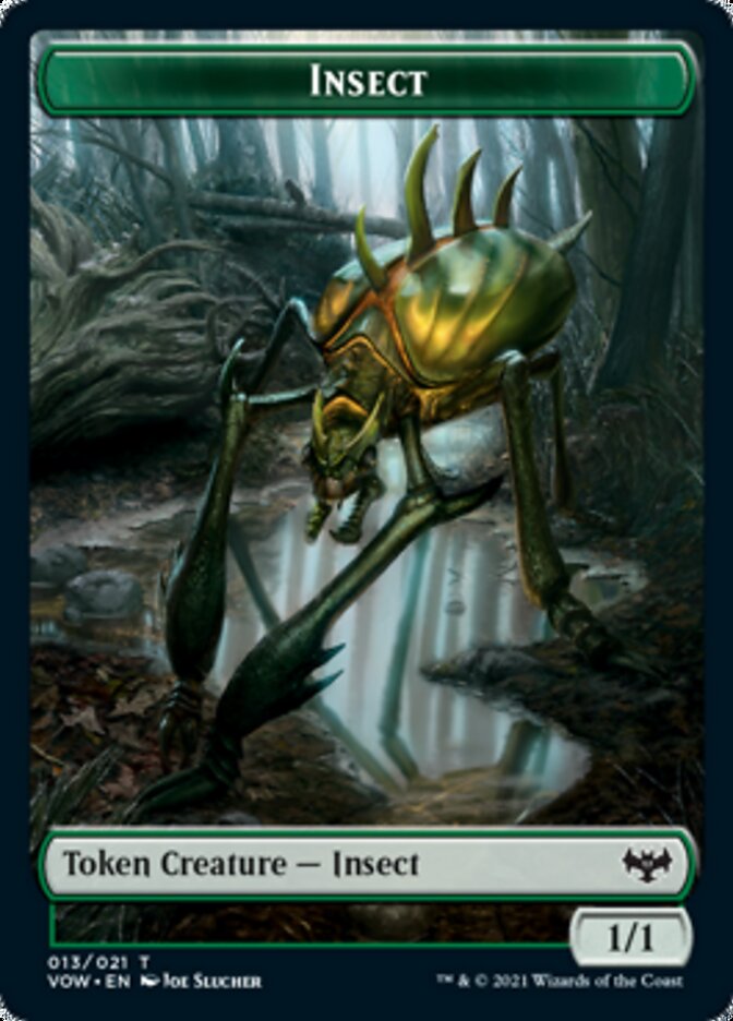 Insect // Dragon Illusion Double-sided Token [Innistrad: Crimson Vow Tokens] | Devastation Store