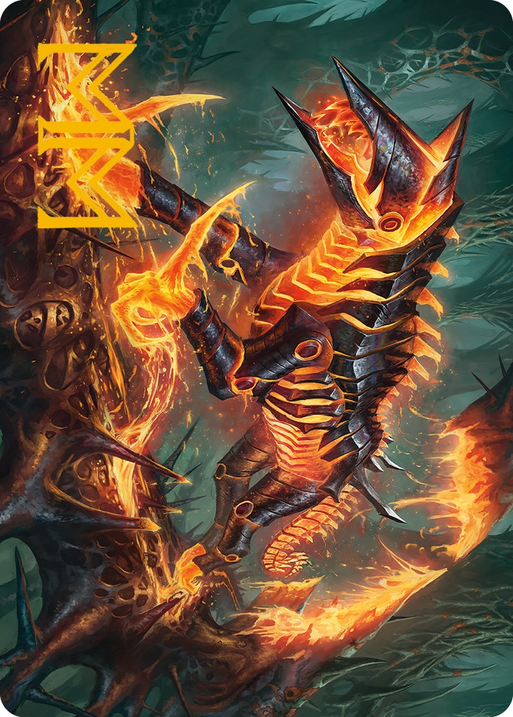Kuldotha Cackler Art Card (Gold-Stamped Signature) [Phyrexia: All Will Be One Art Series] | Devastation Store