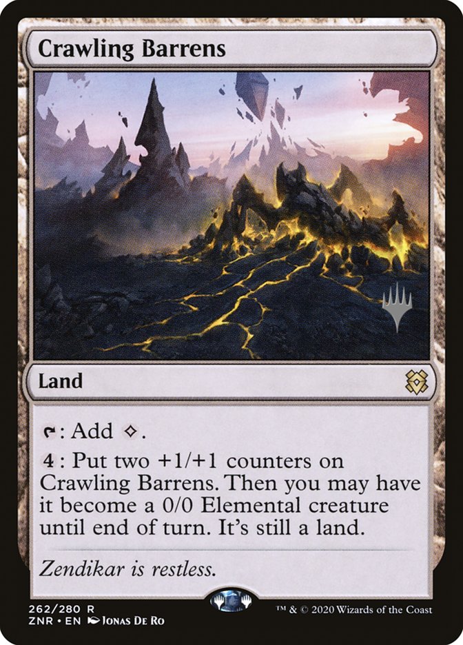 Crawling Barrens (Promo Pack) [Zendikar Rising Promos] | Devastation Store