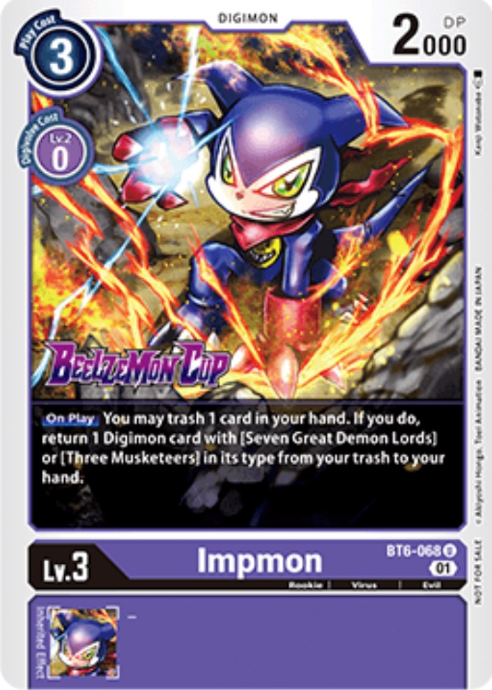 Impmon [BT6-068] (Beelzemon Cup Participation) [Starter Deck: Beelzemon Advanced Deck Set Promos] | Devastation Store