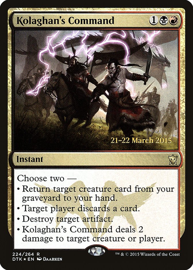 Kolaghan's Command  [Dragons of Tarkir Prerelease Promos] - Devastation Store | Devastation Store