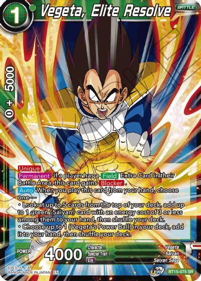 Vegeta, Elite Resolve [BT15-075] | Devastation Store