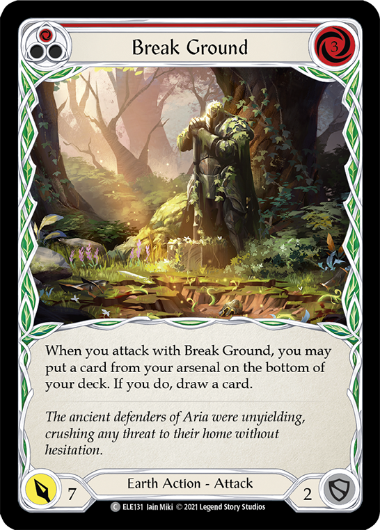 Break Ground (Red) [ELE131] (Tales of Aria)  1st Edition Normal | Devastation Store