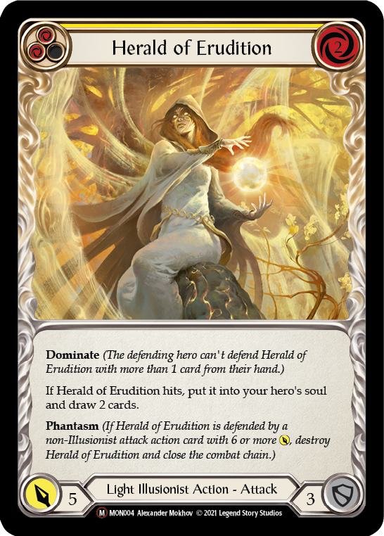 Herald of Erudition (Rainbow Foil) [U-MON004-RF] Unlimited Edition Rainbow Foil | Devastation Store