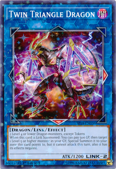 Twin Triangle Dragon [SP18-EN036] Starfoil Rare | Devastation Store