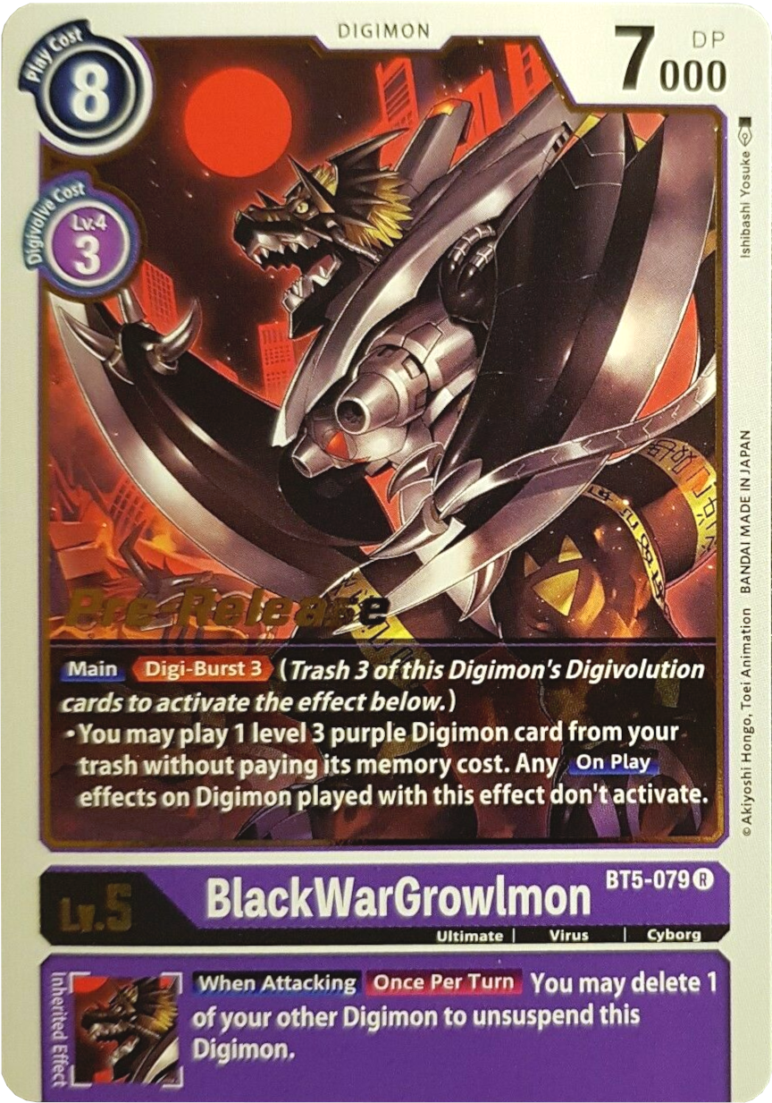 BlackWarGrowlmon [BT5-079] [Battle of Omni Pre-Release Promos] | Devastation Store