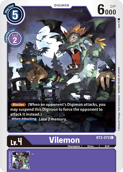 Vilemon [BT2-072] [Release Special Booster Ver.1.0] | Devastation Store