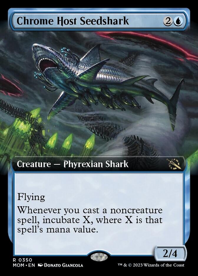 Chrome Host Seedshark (Extended Art) [March of the Machine] | Devastation Store