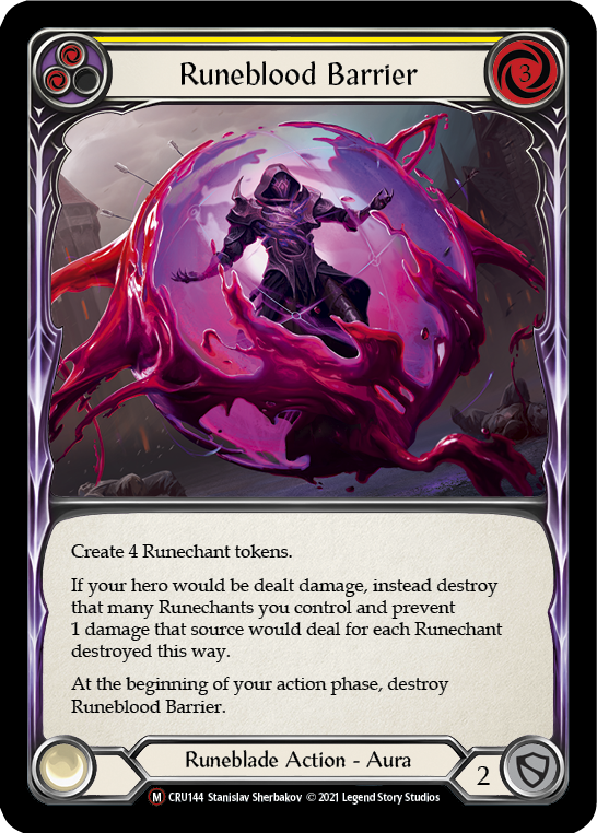 Runeblood Barrier (Rainbow Foil) [CRU144-RF] Unlimited Rainbow Foil | Devastation Store