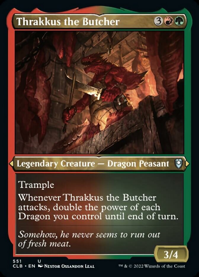 Thrakkus the Butcher (Foil Etched) [Commander Legends: Battle for Baldur's Gate] | Devastation Store