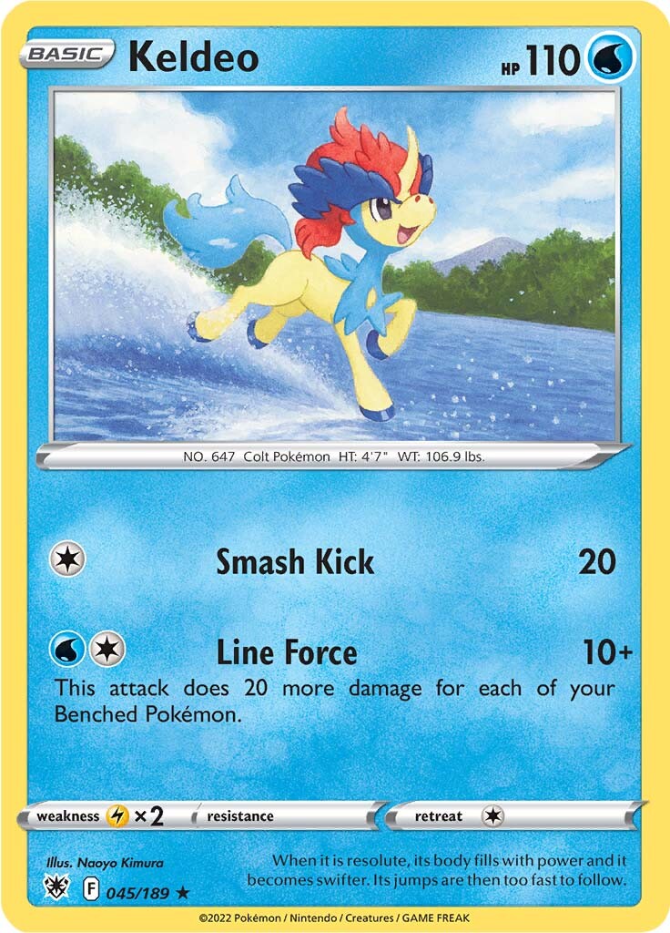 Keldeo (045/189) (Theme Deck Exclusive) [Sword & Shield: Astral Radiance] | Devastation Store