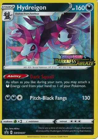 Hydreigon (SWSH037) (Prerelease Promo) [Sword & Shield: Black Star Promos] | Devastation Store