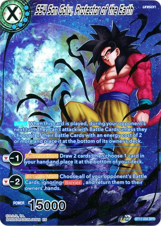 SS4 Son Goku, Protector of the Earth (SPR) [BT11-034] | Devastation Store