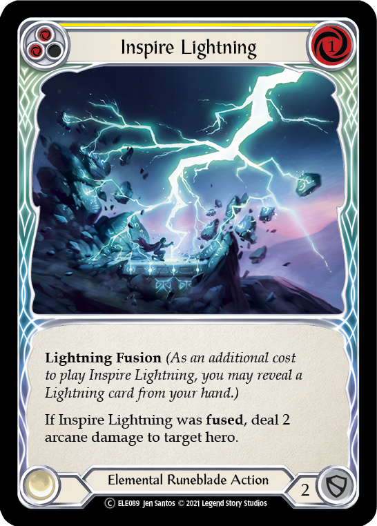 Inspire Lightning (Yellow) [U-ELE089] Unlimited Rainbow Foil | Devastation Store