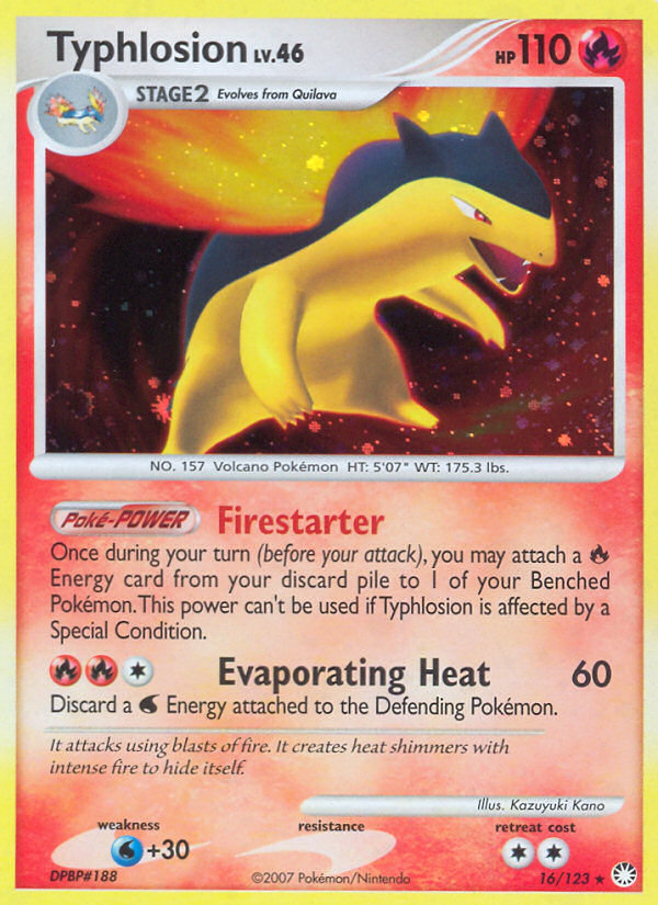 Typhlosion (16/123) [Diamond & Pearl: Mysterious Treasures] | Devastation Store