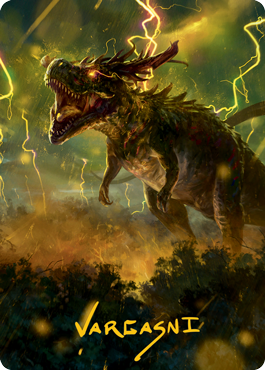 Thrasta, Tempest's Roar Art Card (42) (Gold-Stamped Signature) [Modern Horizons 2 Art Series] | Devastation Store