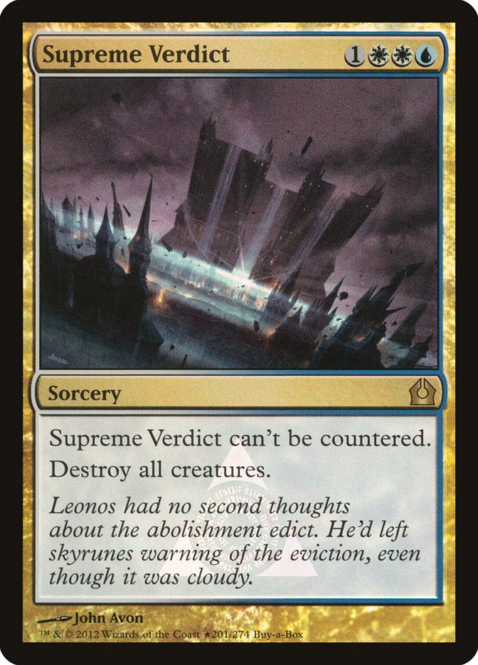 Supreme Verdict (Buy-A-Box) [Return to Ravnica Promos] - Devastation Store | Devastation Store