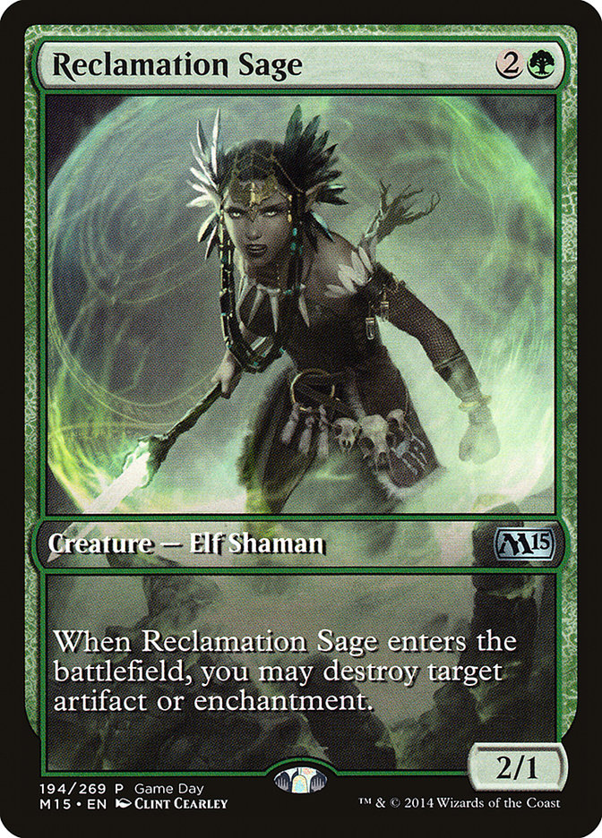 Reclamation Sage (Game Day) [Magic 2015 Promos] | Devastation Store