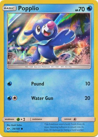 Popplio (39/149) (Water Web Holo) [Sun & Moon: Base Set] | Devastation Store