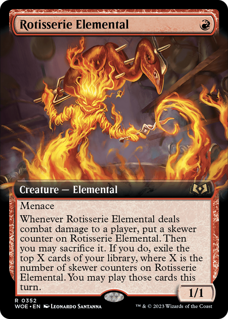 Rotisserie Elemental (Extended Art) [Wilds of Eldraine] | Devastation Store