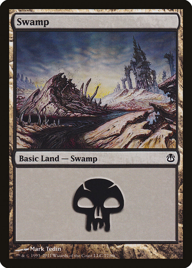 Swamp (77) [Duel Decks: Ajani vs. Nicol Bolas] - Devastation Store | Devastation Store