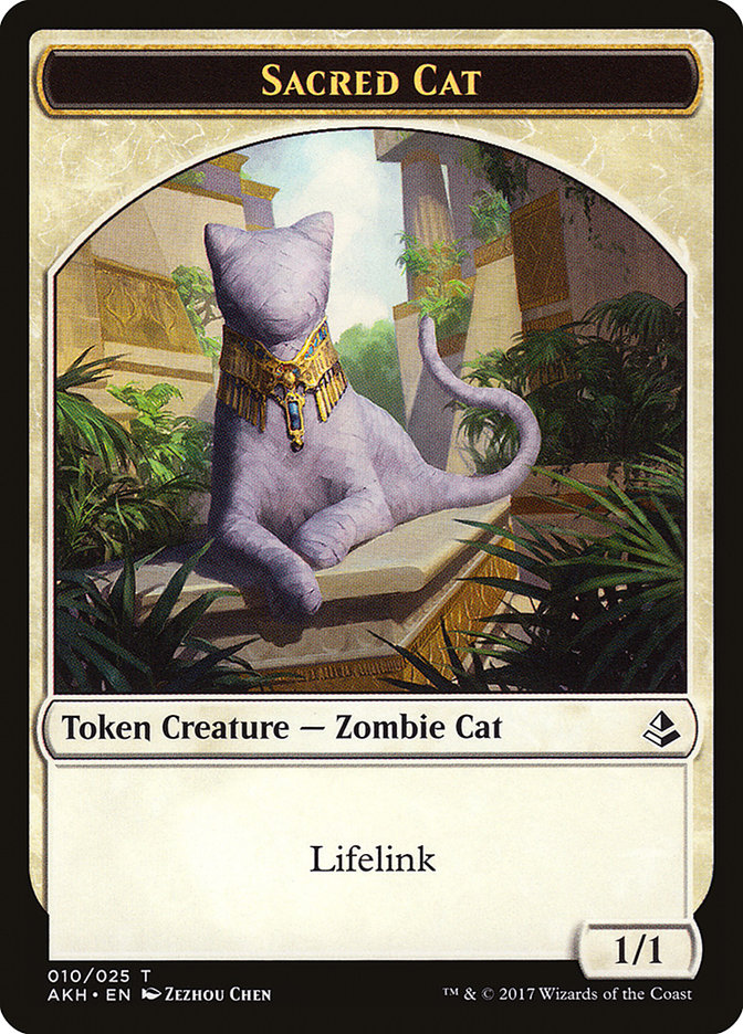 Sacred Cat [Amonkhet Tokens] - Devastation Store | Devastation Store