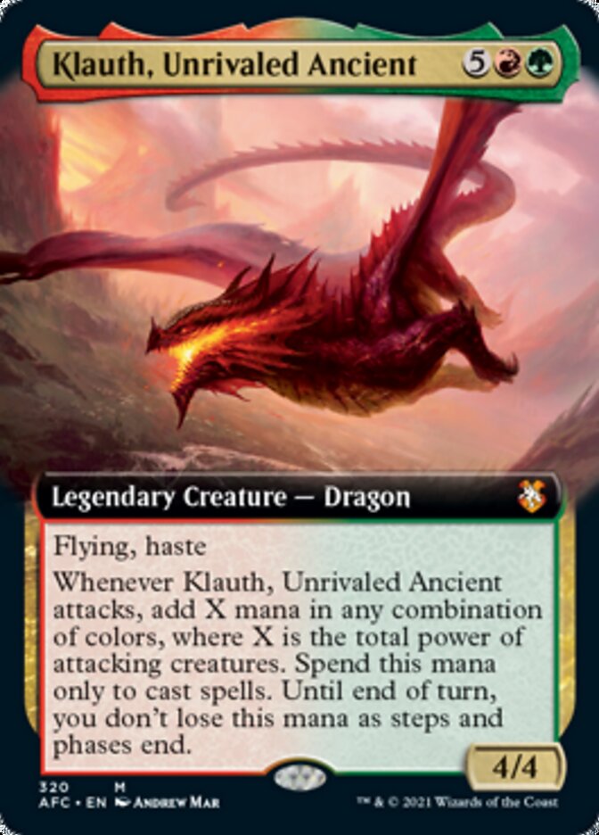 Klauth, Unrivaled Ancient (Extended) [Dungeons & Dragons: Adventures in the Forgotten Realms Commander] | Devastation Store