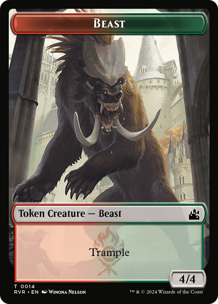 Saproling // Beast Double-Sided Token [Ravnica Remastered Tokens] | Devastation Store