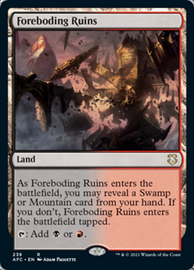 Foreboding Ruins [Dungeons & Dragons: Adventures in the Forgotten Realms Commander] | Devastation Store