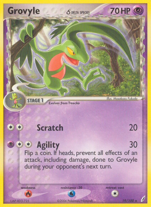 Grovyle(19/100) (Delta Species) [EX: Crystal Guardians] | Devastation Store