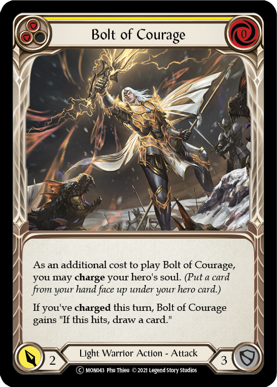 Bolt of Courage (Yellow) [U-MON043] Unlimited Edition Normal | Devastation Store