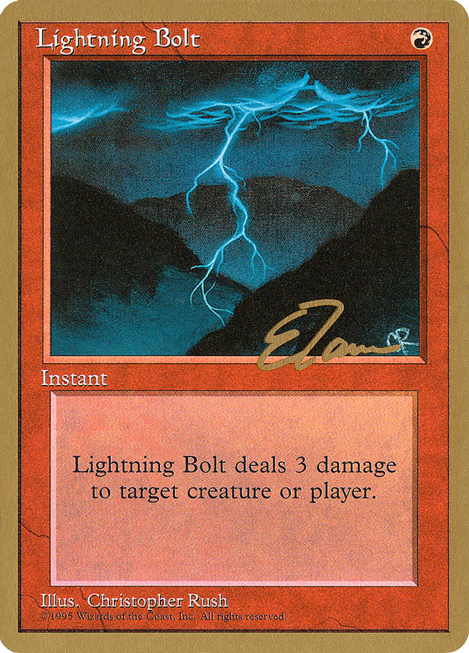 Lightning Bolt (Eric Tam) [Pro Tour Collector Set] | Devastation Store