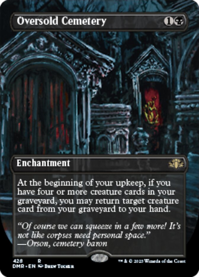 Oversold Cemetery (Borderless Alternate Art) [Dominaria Remastered] | Devastation Store