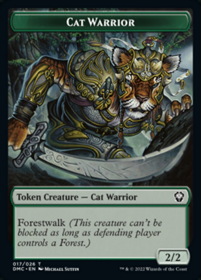 Cat Warrior Token [Dominaria United Commander Tokens] | Devastation Store