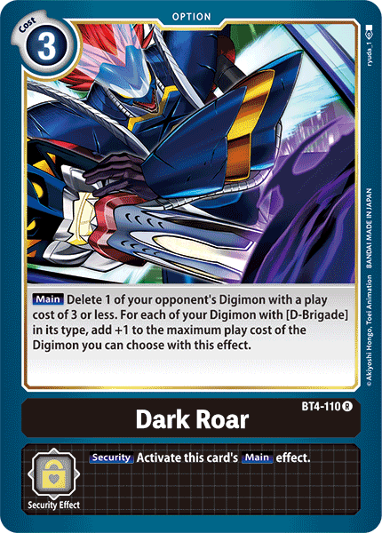 Dark Roar [BT4-110] [Great Legend] | Devastation Store