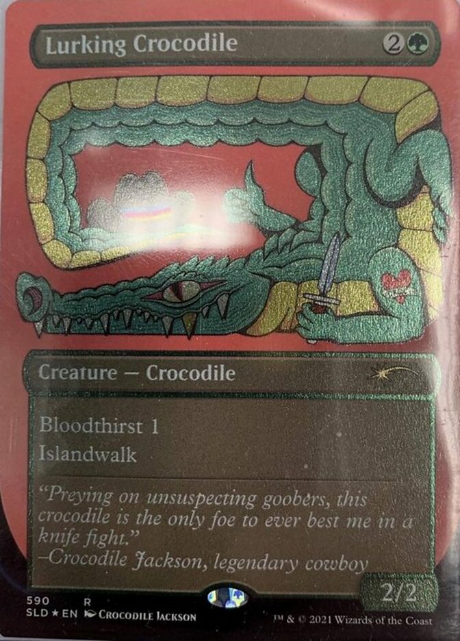Lurking Crocodile (Foil Etched) [Secret Lair Drop Promos] | Devastation Store