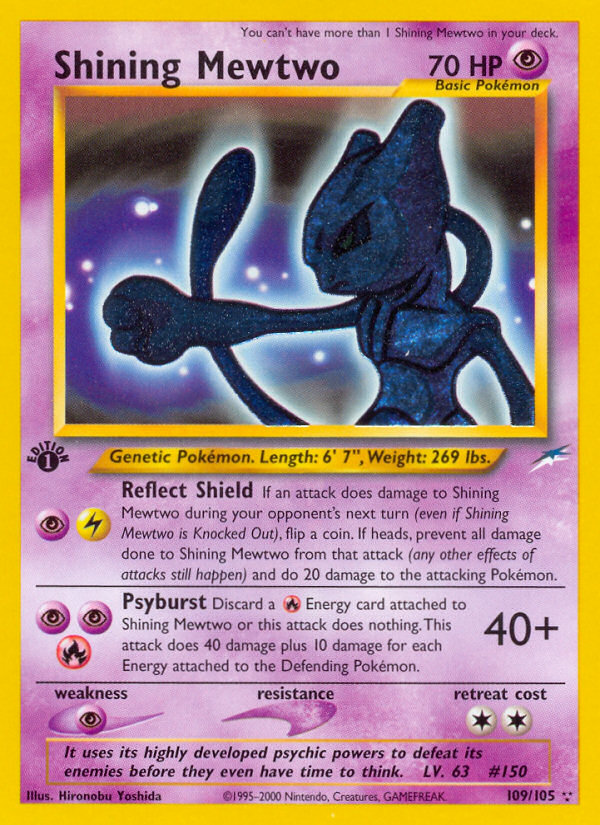 Shining Mewtwo (109/105) [Neo Destiny 1st Edition] | Devastation Store