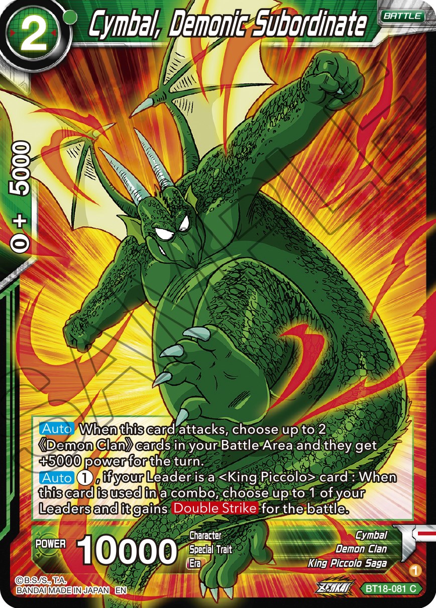 Cymbal, Demonic Subordinate (BT18-081) [Dawn of the Z-Legends] | Devastation Store