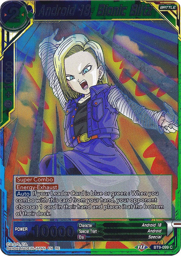 Android 18, Bionic Blitz (BT9-099) [Ultimate Deck 2022] | Devastation Store